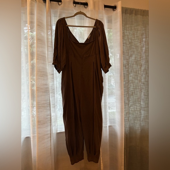 Free People Brown Dolman Sleeve Jumpsuit NWOT